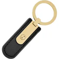 BOSS Porte-clés noir grainé avec monogramme Double B doré