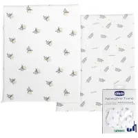 Chicco N2m Twins Bamboo Set Sheets For Cradle Blanc Enfants