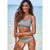 Venice beach Hauts de bikini olive / blanc cassé