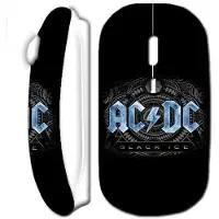 CAPACHEAP Souris Sans Fil Acdc Logo Blanc