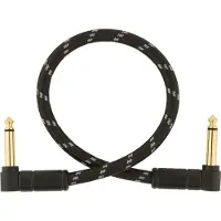 Fender 30cm Deluxe Instrument Cable Angle/angle Black Tweed