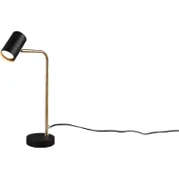 TRIO Lampe de bureau réglable MARLEY noir et or par 512400108