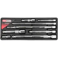 Ks Tools Jeu de rallonges basculantes 1/4"+3/8"+1/2" CHROMEplus 9 pces - 918.0009