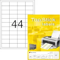 Topstick Étiquettes universelles TOP STICK, 48,3 x 25,4 mm, blanches