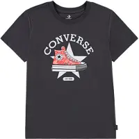 Converse T-Shirt 'SNEAKER' gris foncé / rouge clair / noir / blanc