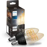 Philips Hue Ampoule à Filament White Ambiance Ampoule Bougie E14 Lot de 2