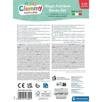 Clementoni Clemmy Magischer Regenbogen Bausteine 9 Stück Weich Sensorisch 17604