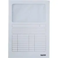 Leitz Présentoir, DIN A4, en carton, avec fenêtre, blanc 160 g/m², partie supérieure avec impression (A4, 100x)