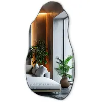 Tulup (40x80 cm) Miroir Organique Design à Accrocher au Mur Pour Salon Chambre ou Salle de Bain