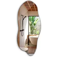 Tulup Miroir Grand Géométrique Moderne Premium Plein pied 45x100 Vertical stylé Miroir de maquillage miroir pour beauté pour Chambre à coucher Salon Séjour Salle de bain Minimaliste design