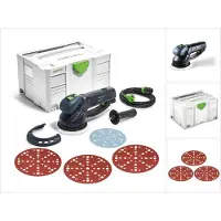 Festool RO 150 FEQ-Plus ROTEX Ponceuse excentrique à engrenage 720W 5mm de course ( 571805 ) dans Systainer + 150x disques abrasifs Rubin