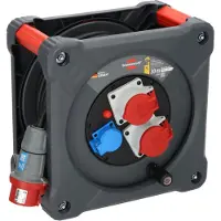 Brennenstuhl Professionnel KD 3200 C7 Cube De Chantier H07RN-F5G2,5 1x230V + 2x400V/16A - 30m - Noir
