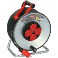 Brennenstuhl Professional SC 2100 SteelCore Enrouleur De Câble H07RN-F 3G1,5 - IP44 - 25m - Noir