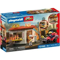 Playmobil City Action : Quad des pompiers avec stand de hamburgers - 72195