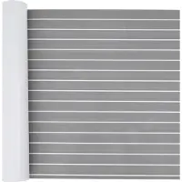 vidaXL Tapis de bateau rayé gris clair et blanc 240 x 90 cm EVA