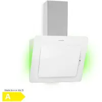 Klarstein Hotte Aspirante 60cm, Hottes de Cuisine Inclinées, Filtre de Hotte en Aluminium, Débit d'Air Puissant 595m³/h, LED, Ecran Tactile, Extracteur d'Air Silencieux, Hotte Efficace avec Evacuation