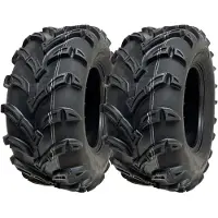 Parnells 25x10.00-12 ATV Quad Tyres 6ply Wanda P377 E-Marked Road Legal 50J (Set of 2)