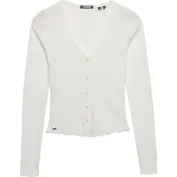 Superdry Cardigan 'Athletic Essential Pointelle' blanc cassé