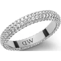Daniel Wellington Bague en acier scintillante avec cristaux pavés DW0040065 - Circonférence : 70 mm.