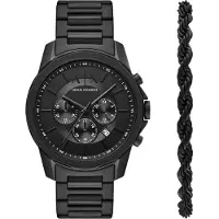 Giorgio Armani Parure de bijoux 'Banks' noir