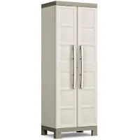 Keter EXCELLENCE Meuble de rangement - Beige et Taupe - 65 x 45 x 182 cm
