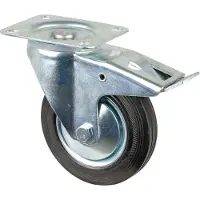 BS Rollen Roulette pivotante Ø roue 160 mm capacité de charge 135 kg avec blocage total caoutchouc 135x110mm