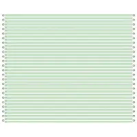 Sigel Computer Paper - Perforé - lignes vertes - 304.8 x 375 mm - 60 g/m² - 2000 feuille(s) papier uni