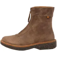 El naturalista pour femme. 255813LY0005_020 Bottines en cuir N5581 beige (38), Plat, Fermeture éclair, Casuel