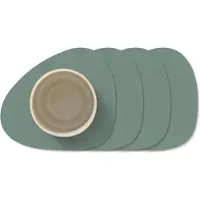 Lind DNA Dessous de Verre Lind DNA Glass Mat Curve Nupo Pastel Green (Lot de 4)