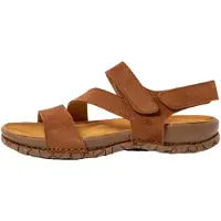 El naturalista unisex. 2586011ND005_023 Sandales en cuir marron N5860 (45), Plat, Boucle, Velcro, Casuel, Imitation cuir