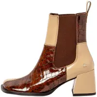 Art Bottines pour Femme 1707 NAPPA SHINNY CUERO-CHAMPAGNE/ VERONA Multicolore