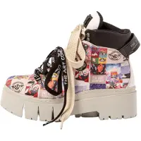 Art pour femme. 1176911FP003_0MU Bottes en Cuir 1769 Leeds multicolore (37), 5 à 8 cm, Lacets, Casuel