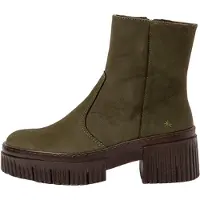 Art pour femme. 113741222003_0G3 Bottines en cuir 1374 vertes (36), 3 à 5 cm, Fermeture éclair, Casuel