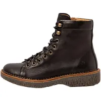 El naturalista pour femme. 255724010005_001 Bottines en cuir N5572 Volcano noir (39), Plat, Fermeture éclair, Casuel