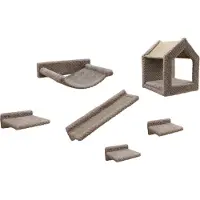 Kerbl Kletterwand Monte Baldo (Last max 10kg, 6-teilig platzsparend) taupe 80920