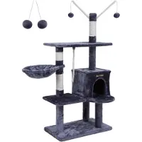 Leobert Arbre À Chat - - Gris Foncé/Beige - 90 X 45 X 134 Cm