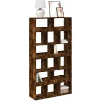 vidaXL Bibliothèque chêne fumé 100x33x187,5 cm bois d'ingénierie