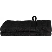 vidaXL Gants de Toilette SOLUND Noir Coton