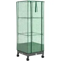 vidaXL : Jardinière d'extérieur avec couvercle de serre et roues, gris clair, en polypropylène