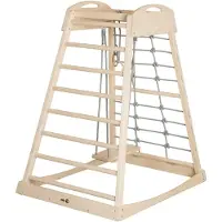 Roba Tour De Jeux En Bois Avec Balançoire Et Anneaux De Gymnastique - - Structure D'escalade D'intérieur - Dès 2 Ans