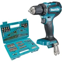 Makita DDF 485 Z Perceuse-visseuse sans fil 18 V 50 Nm Brushless + 102 pces Jeu de forets Bit - sans batterie, sans chargeur