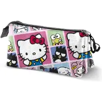 KARACTERMANIA - Premium Trójkomorowy Piórnik z Motywem Hello Kitty Panels