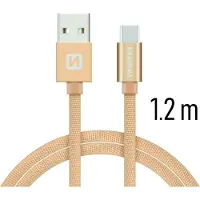 Swissten Textile Universal Quick Charge 3.1 Câble de données et de charge USB-C 1,2 m