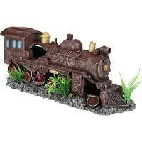 Flamingo Hektor Locomotive Aquarium Decoration Marron 35 x 10 x 15 cm