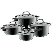 WMF FusionTec Mineral - Batterie de Cuisine 4 Pièces Platine