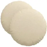 vidaXL Coussins De Siège 2 Pcs Crème Ø40 X 13 Cm Tissu