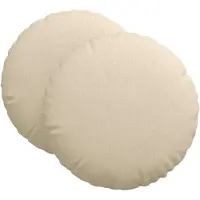 vidaXL Coussins De Siège 2 Pcs Crème Ø80 X 29 Cm Tissu