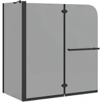 vidaXL Enceinte de douche bi-pliable Foncé transparent 120 x 67 x 129 cm