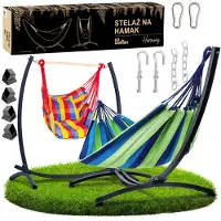 Zolta Hamac avec armature, jardin, support deux places, chaise berçante brésilienne