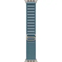 Apple Bracelet Alpine Loop pour Watch | 44/45/46/49 mm - Taille M - Light Blue / Natural Titanium